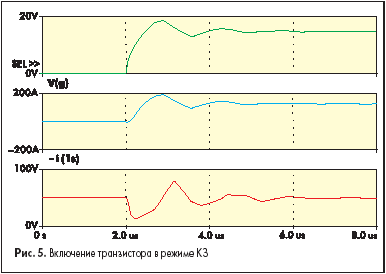 Включение транзистора в режиме КЗ
