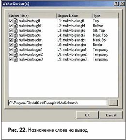Назначение слоев на вывод