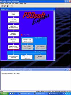 Окно Design Flow - основное окно PSDsoft Express