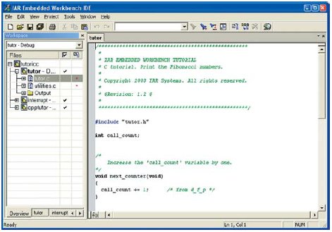 Окно программы IAR «Embedded Workbench 78K»